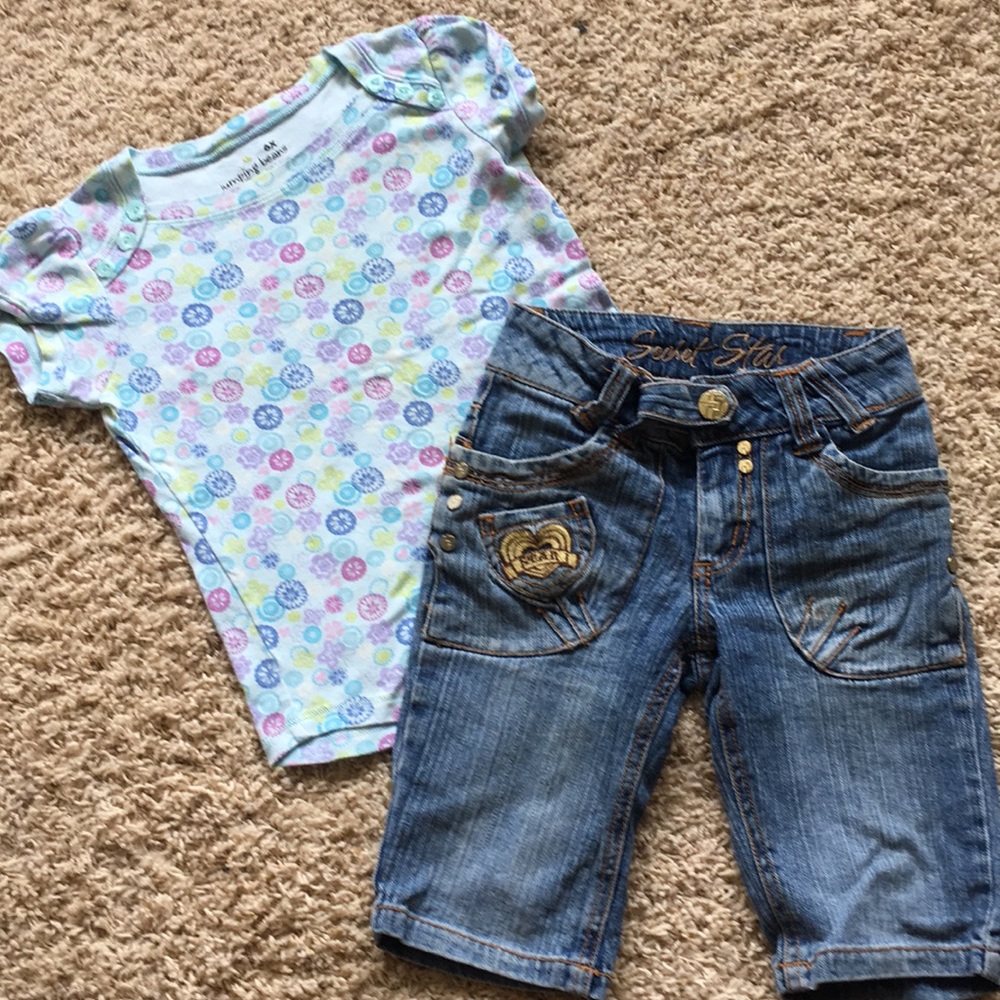 Summer girl bundle jean Bermudas & top 6X
